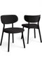 Hanah Home Toldy - Juego de 6 sillas Antracita y Negro